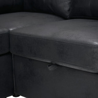 Convertible Sectional Sofa Bed With Pull Out Sleeper And Storage