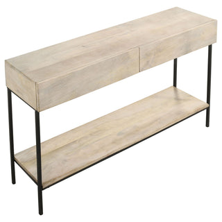 Terrace - 2 Drawer Entryway Console Table - White Washed