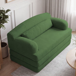 2 Seater Sofa Bed, Compact Foldable Floor Couch