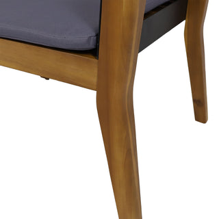 Soho - Transitional Style Outdoor Club Chair (Set of 2) With Cushions - Teak