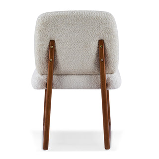 Dining Chair With Curved Legs (Set of 2) - Beige / Brown