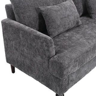 Mid Century Modern Fabric Loveseat Sofa, 2 Seat Upholstered Couch