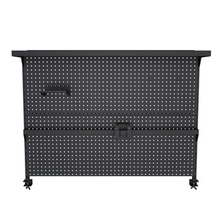 Clamp On Desk Pegboard With Single Monitor Stand