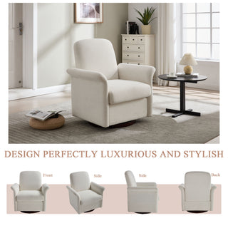 Modern Swivel Barrel Accent Chair With Base