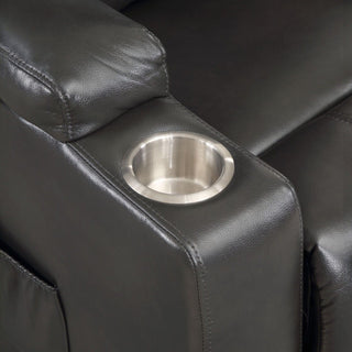 Recliner With Power Lift & Massage - Gunmetal