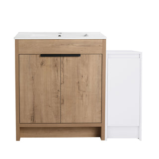 Freestanding Bathroom Vanity With Sink And Storage Cabinets, Soft Closing Doors