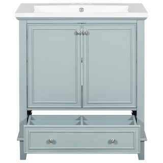 Modern Bathroom Vanity With Sink Combo, Multi Functional Cabinet With Doors And Drawer