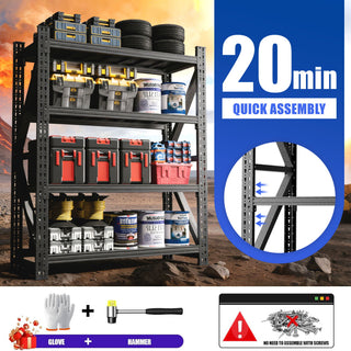 Heavy Duty 4 Shelf Garage Shelving Unit