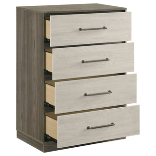 Edmondson - 4 Drawer Chest - Natural / Gray