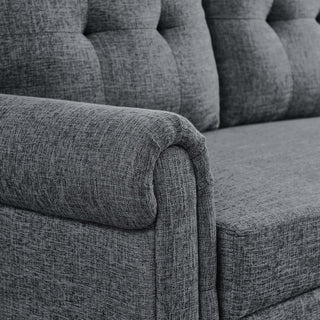 Upholstered Sleeper Sofa With Reversible Storage Chaise - Dark Gray