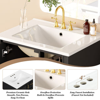 Traditional Bathroom Vanity Set With Soft Close Doors