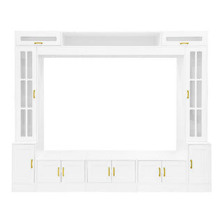 Wall Unit Entertainment Center With Bookshelves For TVs Up To 80"