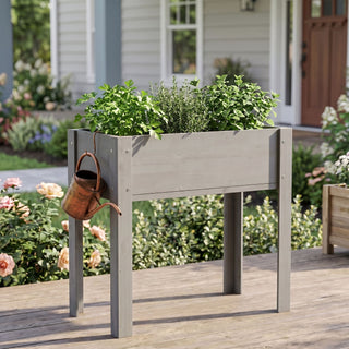 Raised Garden Bed With Legs, Elevated Planter Box For Outdoor Plants