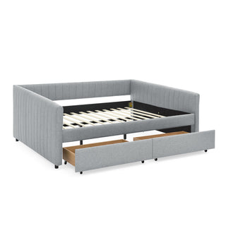 Upholstered Queen Daybed With 2 Drawers