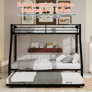 Bunk Bed For Kids, Convertible Frame With Ladders & Guardrail