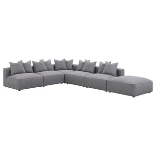 Amherst - Armless Chair With Accent Pillow - Gray