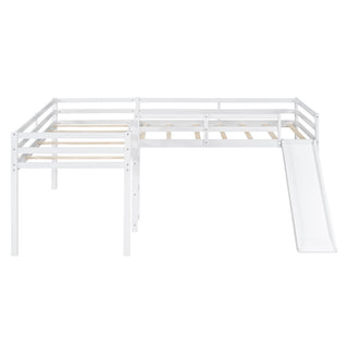 L Shaped Loft Bed With Ladder And Slide