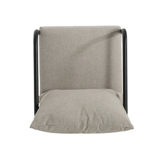 Leora - Modern Minimalist Round Tube Sofa Chair With Cushions - Beige / Black