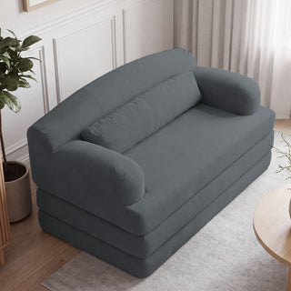 2 Seater Sofa Bed, Compact Foldable Floor Couch