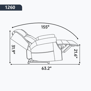 Manual Recliner Chair With Heavy Duty Motion Mechanism, 8 Vibrating Nodes And 3 Massage Modes For Living Room