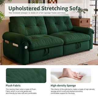 Cloud Like Convertible Sofa Bed For Living Rooms - Green