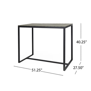 Ernesto - Outdoor Industrial Acacia Wood Bar Table