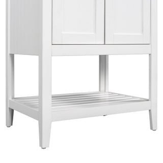 Modern Bathroom Vanity With Sink And Open Shelf