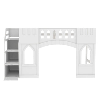 Loft Bed With Storage Staircase And Windows