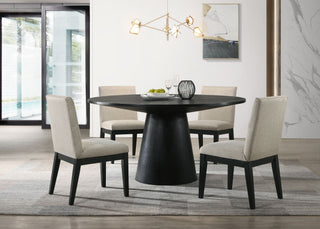 Jasper - Wide Contemporary Round Dining Table Set