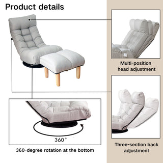 Adjustable Japanese Reclining Floor Chair Sofa With Metal Frame For Living Room