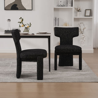 Armless Curved Back Accent Chairs