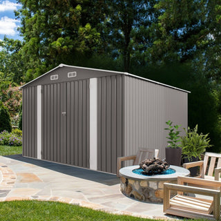 Outdoor Storage Shed With Lockable Doors