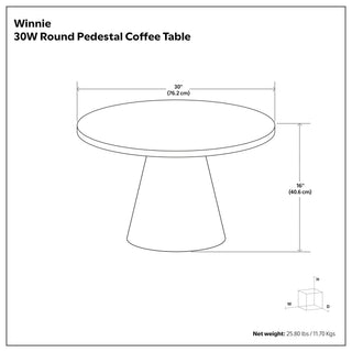Winnie - Round Coffee Table - Walnut