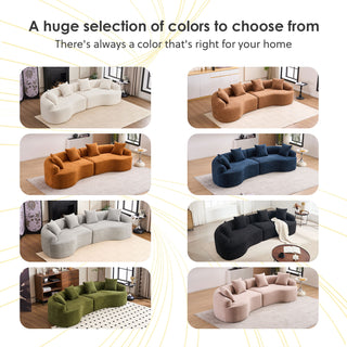 4 Seater Sofa With Fabric, 30D, 60 Hardness Full Sponge, 4 Pillow For Living Room, Home Furniture Sleeper Sectional Sofa For Apartment