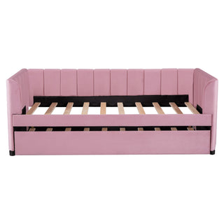 Upholstered Daybed With Ergonomic Design Backrest