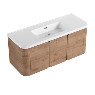 Wall Mounted Bathroom Vanity With Sink, 3 Soft Close Doors