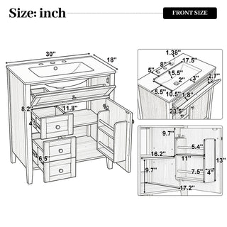 Bathroom Vanity With Sink, Soft Closing Cabinet