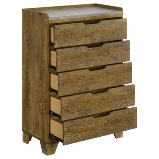 Packard - 5 Drawer Chest - Oak