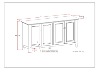Amherst - 4 Door Storage Cabinet