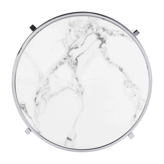 Elegant Round Table With Sintered Stone Top & Sturdy Metal Frame