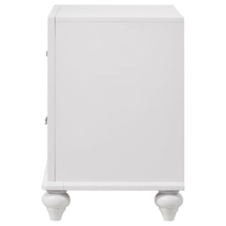 Barzini - 2 Drawer Nightstand Storage - White