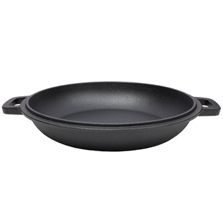 Pre-Seasoned Cast Dutch Oven 2 In 1 With Dual Handles And Covers, 5 Quart - Black