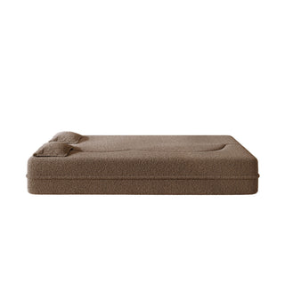 Modern Floor Sleeper Sofa Bed With 2 Pillows, Convertible Twin Size Folding Mattress For Living Room