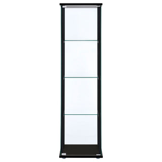Serena - 4 Shelf Curio Cabinet - Black