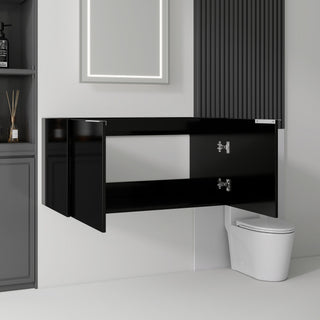 Floating Bathroom Vanity Cabinet With Soft Close Double Doors, Spacious Interior Storage, Wall Mounted, Cabinet Only