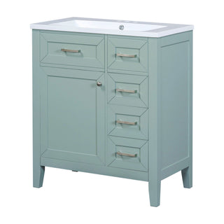 Modern Bathroom Vanity With Sink Combo, 3 Drawers, Undermount Drop-In Sink