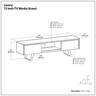 Lowry - Handcrafted TV Media Stand