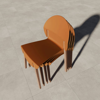 4 Piece Set Of Single Chairs With A Design Combining Modern And Traditional Elements