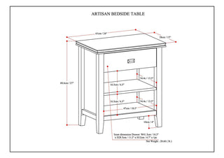 Artisan - Bedside Table - Warm Walnut Brown