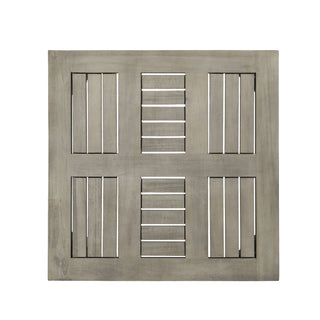 Dexterity - Outdoor Square Side Table With Wood Frame - Gray
